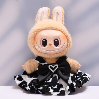 Handmade Labubu set can be paired with Labubu V1 Macaron and V2 seats heart dress set, Labubu doll dressing set (excluding dolls)