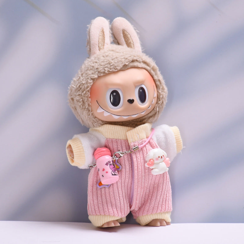 Handmade Labubu set can be paired with Labubu V1 Macaron and V2 seats climbing clothes water bottle set and plush baby clothes (excluding dolls)