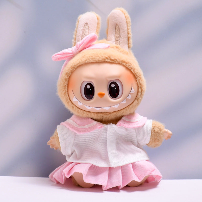 Handmade Labubu set can be paired with Labubu V1 Macaron and V2 seats Sailor JK skirt set Labubu doll clothing replacement (excluding dolls)