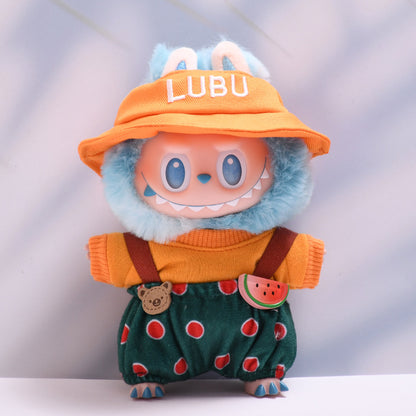 Handmade Labubu set can be paired with Labubu V1 Macaron and V2 seats yellow hats watermelon overalls ragdoll outfits (excluding dolls)