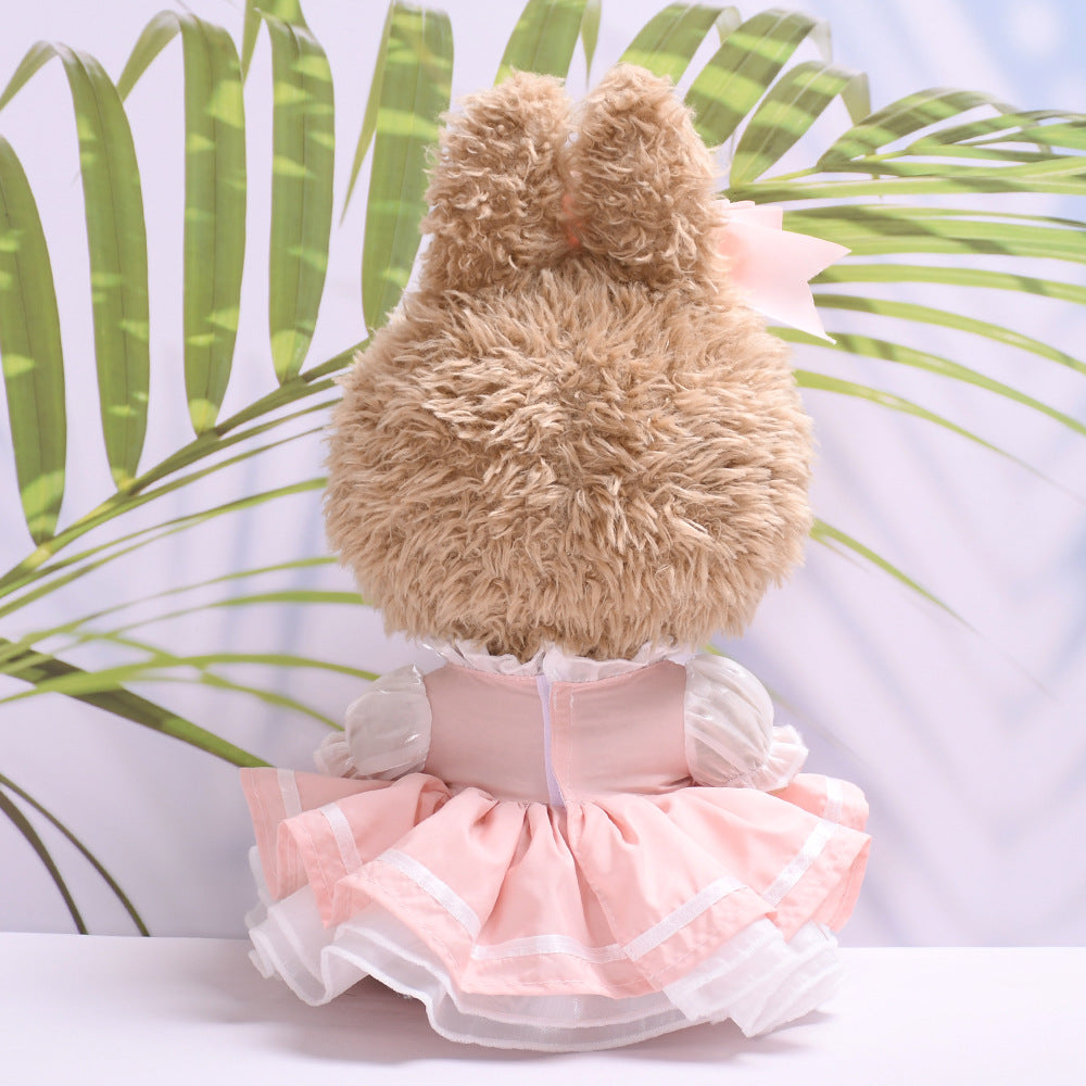 Handmade Labubu set can be paired with Labubu V1 Macaron and V2 seats with 38cm canvas plush toy clothes pink cherry blossom skirt and labubu replacement doll clothes (excluding dolls)