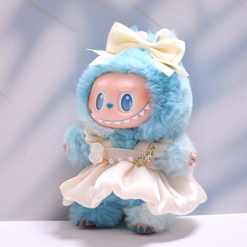 Handmade Labubu set can be paired with Labubu V1 Macaron and V2 seats fairy chiffon skirt set ragu cloth replacement set baby clothes (excluding dolls)