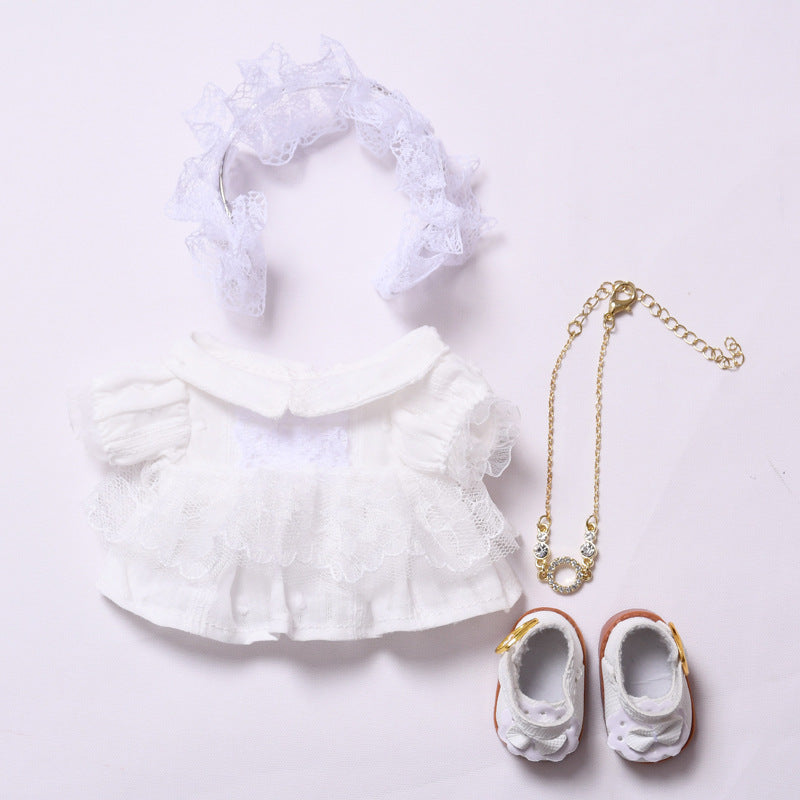 Handmade Labubu set can be paired with Labubu V1 Macaron and V2 seats with white lace dress set and Labubu doll outfit (excluding dolls)