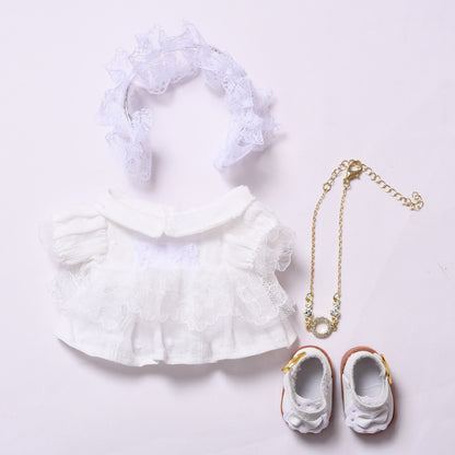 Handmade Labubu set can be paired with Labubu V1 Macaron and V2 seats with white lace dress set and Labubu doll outfit (excluding dolls)