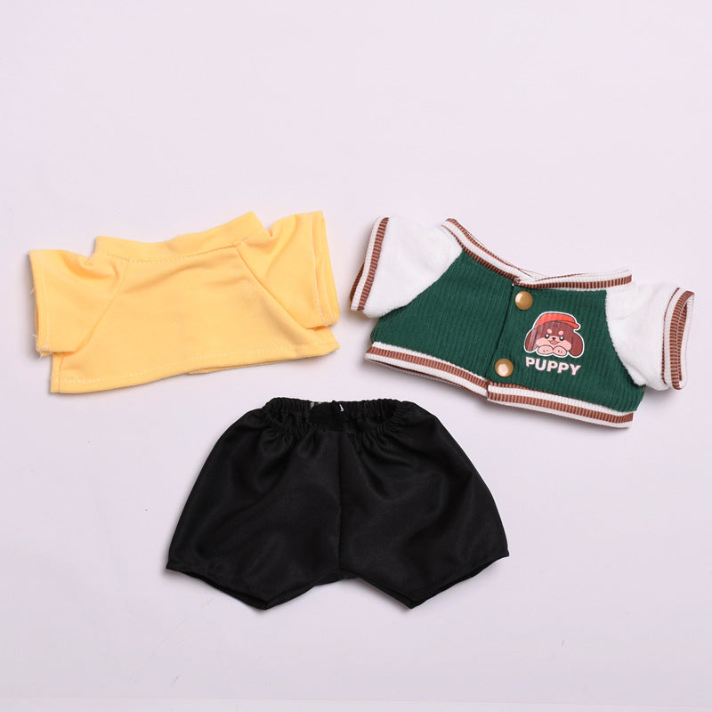 Handmade Labubu set can be paired with Labubu V1 Macaron and V2 seats 38cm plush plush plush toy clothes casual baseball suit set labubu replacement hat (excluding dolls)