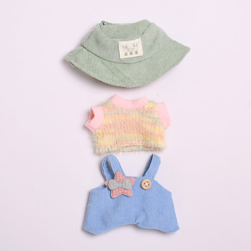 Handmade Labubu set can be paired with Labubu V1 Macaron and V2 seats star overalls sweaters hats 17cm keychains vinyl dolls, and baby clothes (excluding dolls)&nbsp;
