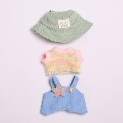 Handmade Labubu set can be paired with Labubu V1 Macaron and V2 seats star overalls sweaters hats 17cm keychains vinyl dolls, and baby clothes (excluding dolls)&nbsp;