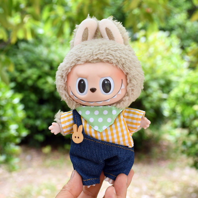 Handmade Labubu set can be paired with Labubu V1 Macaron and V2 seats for cute kindergarten clothes set Labubu keychain accessories (excluding dolls)