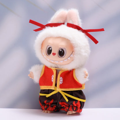 Handmade Labubu set can be paired with Labubu V1 Macaron and V2 seats Nezha vest Qiankun circle set Labubu doll clothing replacement (excluding dolls)