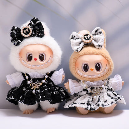 Handmade Labubu set can be paired with Labubu V1 Macaron and V2 seats with a small fragrant skirt bow set (excluding dolls)