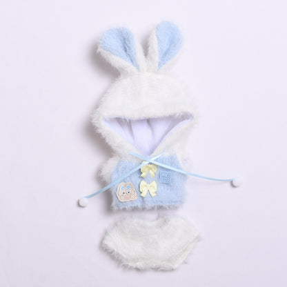 Handmade Labubu set can be paired with Labubu V1 Macaron and V2 seat rabbit ear fur set Labubu plush doll clothing replacement (excluding dolls)