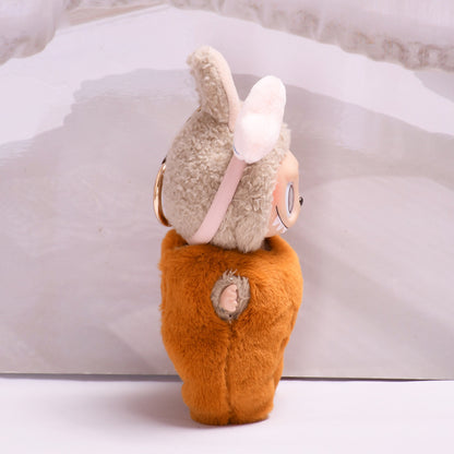 Handmade Labubu set can be paired with Labubu V1 Macaron and V2 seats with 17cm canvas pendant to replace clothes Cute chicken leg two-piece set for baby clothes Labubu doll cute (excluding dolls)