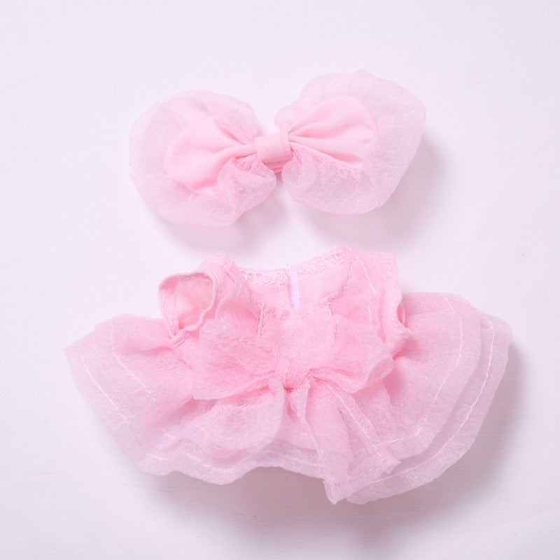 Handmade Labubu set can be paired with Labubu V1 Macaron and V2 seats with bow dresses and cute baby clothes made of canvas (excluding dolls)