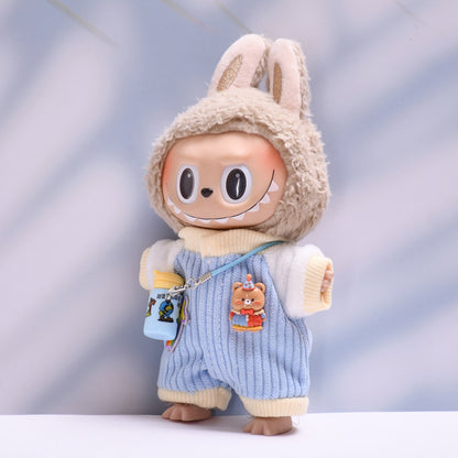 Handmade Labubu set can be paired with Labubu V1 Macaron and V2 seats climbing clothes water bottle set and plush baby clothes (excluding dolls)