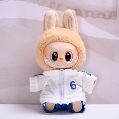 Handmade Labubu set can be paired with Labubu V1 Macaron and V2 seat sportswear set outerwear vinyl LABUBU baby clothes (excluding dolls)