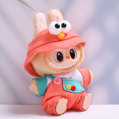 Handmade Labubu Outfit First and Second Generation Labubu Cloth Pendant Big Eyes Sesame Bird Strap Pants Set Vinyl Labubu Baby Clothes (not including dolls)