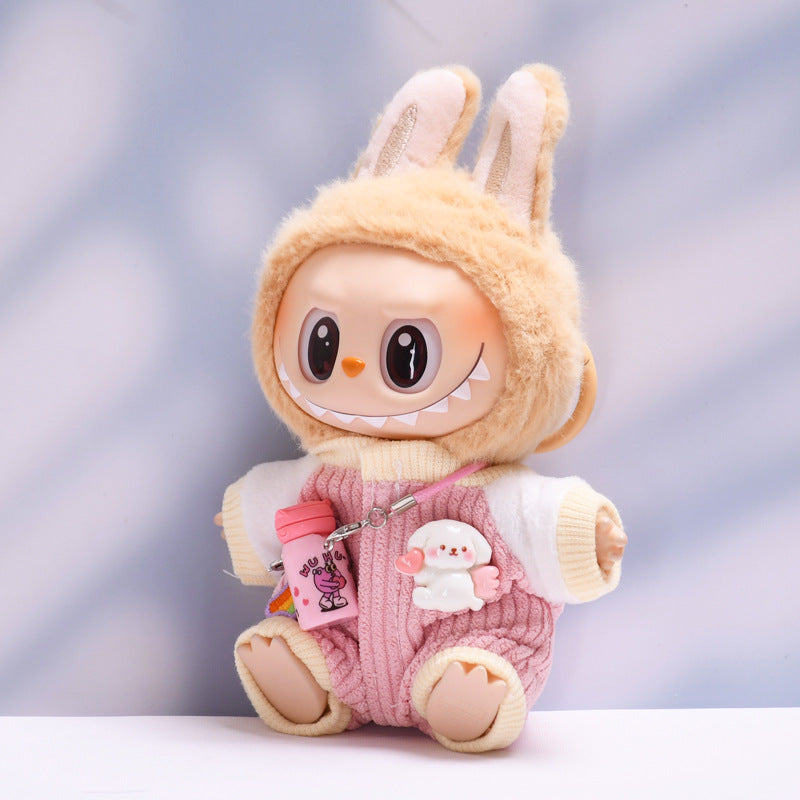 Handmade Labubu set can be paired with Labubu V1 Macaron and V2 seats climbing clothes water bottle set and plush baby clothes (excluding dolls)