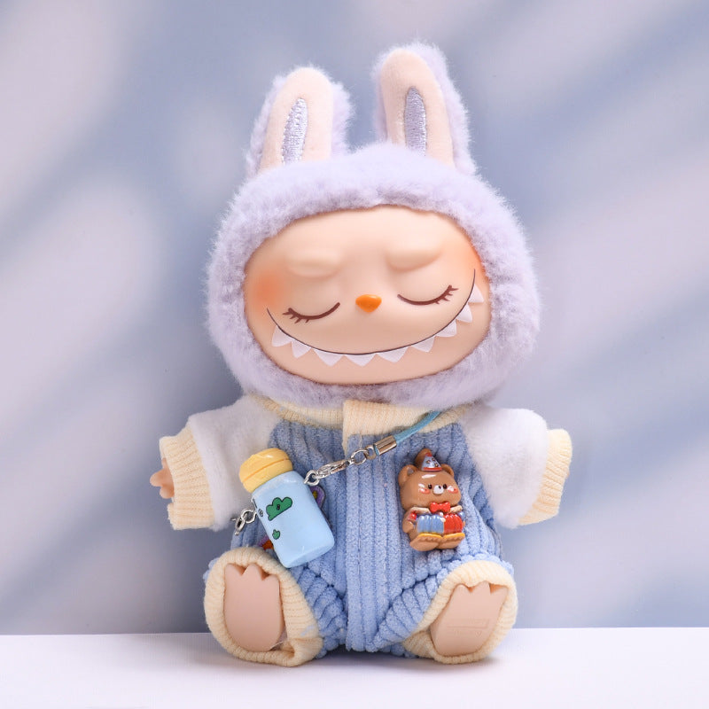 Handmade Labubu set can be paired with Labubu V1 Macaron and V2 seats climbing clothes water bottle set and plush baby clothes (excluding dolls)