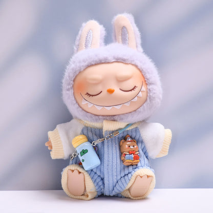 Handmade Labubu set can be paired with Labubu V1 Macaron and V2 seats climbing clothes water bottle set and plush baby clothes (excluding dolls)