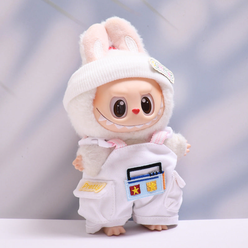 Handmade Labubu set can be paired with Labubu V1 Macaron and V2 seat radio strap pants set and can be worn as a substitute for children's clothing (excluding dolls)