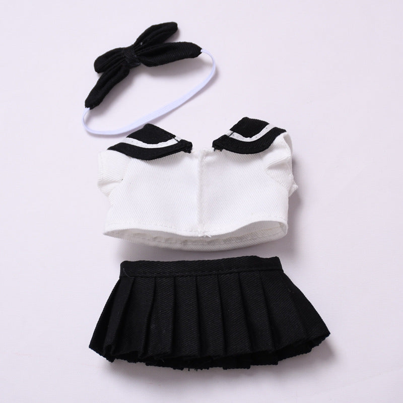 Handmade Labubu set can be paired with Labubu V1 Macaron and V2 seats black sailor JK skirt set Labubu doll outfit (excluding dolls)