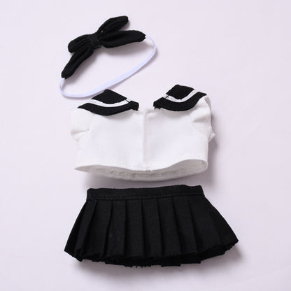 Handmade Labubu set can be paired with Labubu V1 Macaron and V2 seats black sailor JK skirt set Labubu doll outfit (excluding dolls)