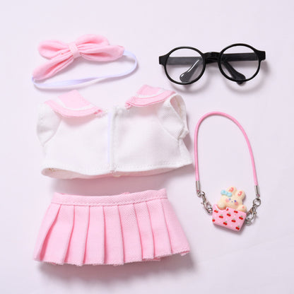 Handmade Labubu set can be paired with Labubu V1 Macaron and V2 seats Sailor JK skirt set Labubu doll clothing replacement (excluding dolls)