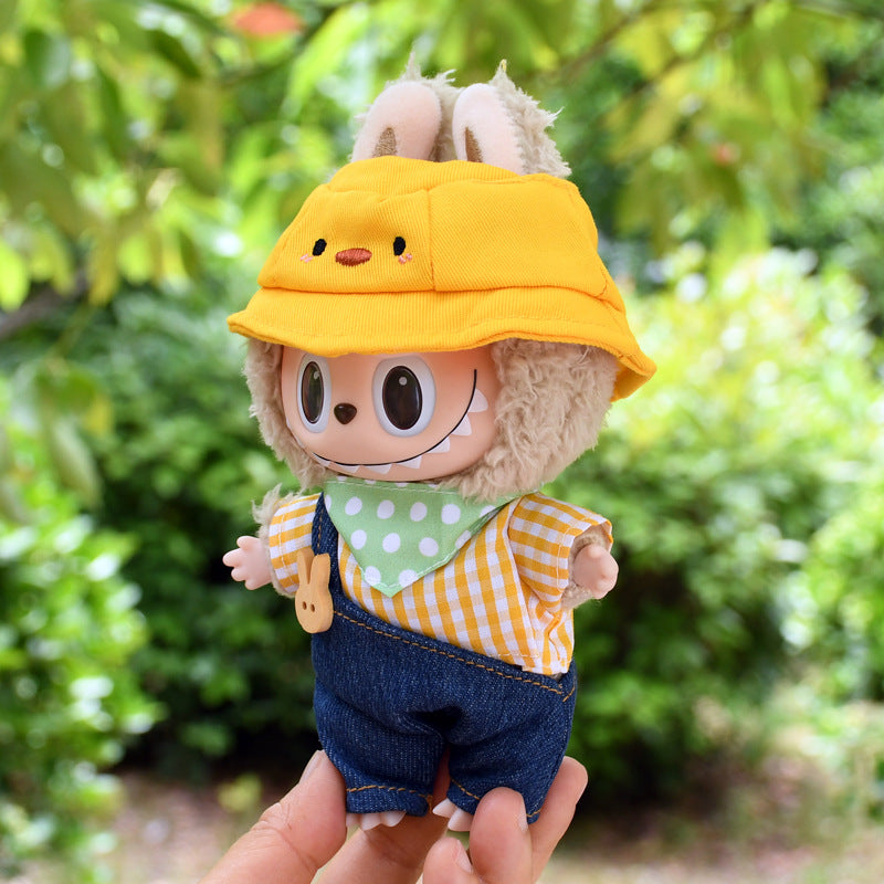 Handmade Labubu set can be paired with Labubu V1 Macaron and V2 seats for cute kindergarten clothes set Labubu keychain accessories (excluding dolls)