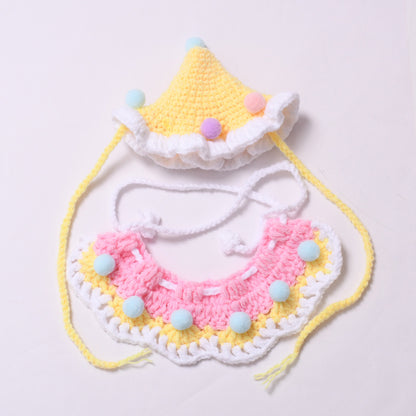 Handmade Labubu set can be paired with Labubu V1 Macaron and V2 seats colored ball yarn sweater shawl set Labubu baby clothing replacement (excluding dolls)