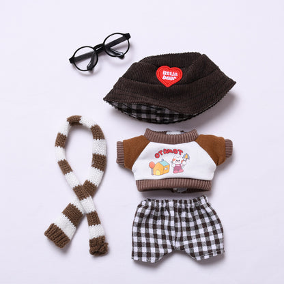 Handmade Labubu set can be paired with Labubu V1 Macaron and V2 seats including cat brown cat scarf set and Labubu doll outfit (excluding dolls)