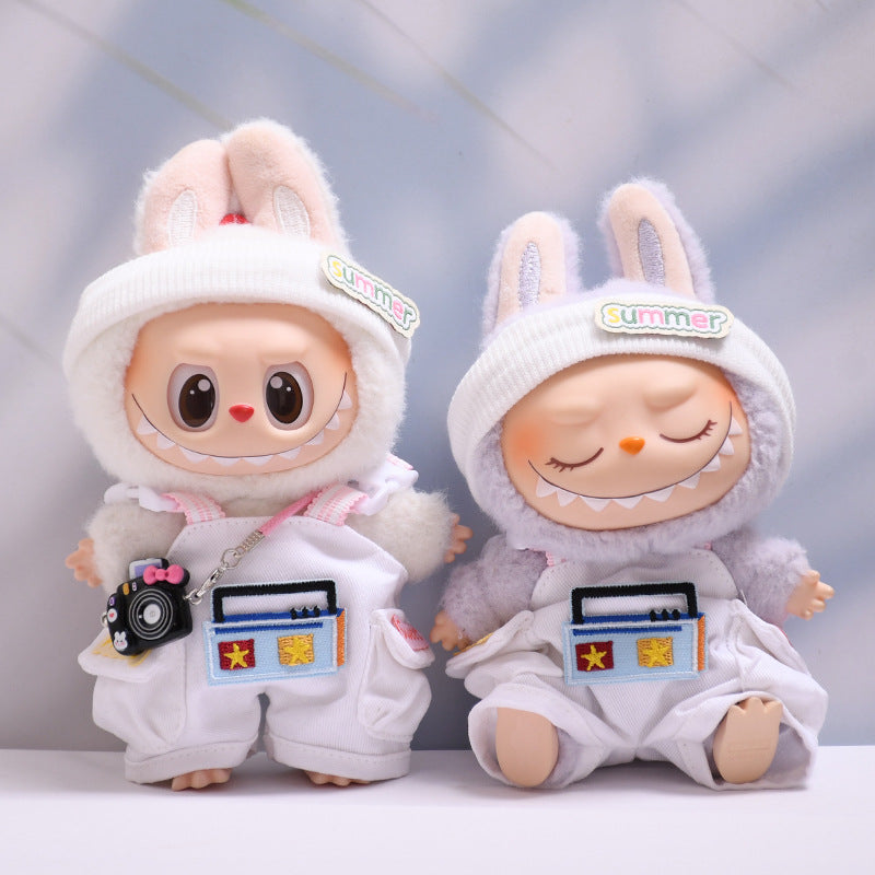 Handmade Labubu set can be paired with Labubu V1 Macaron and V2 seat radio strap pants set and can be worn as a substitute for children's clothing (excluding dolls)