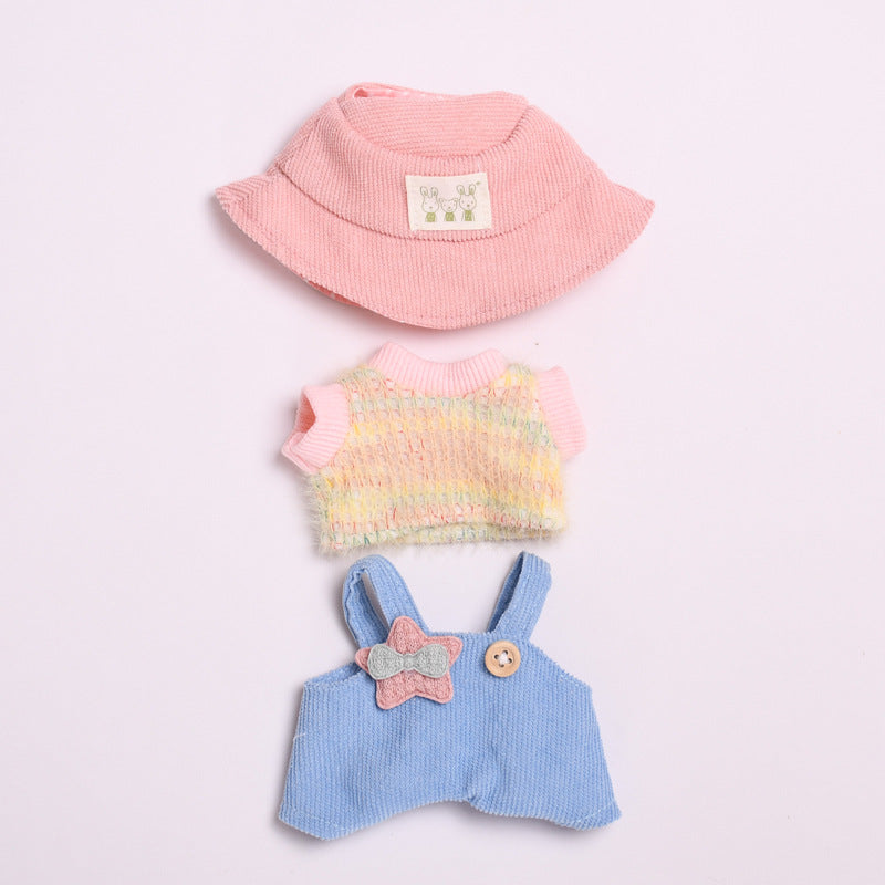 Handmade Labubu set can be paired with Labubu V1 Macaron and V2 seats star overalls sweaters hats 17cm keychains vinyl dolls, and baby clothes (excluding dolls)&nbsp;