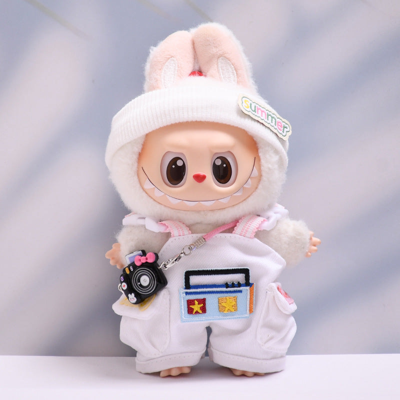 Handmade Labubu set can be paired with Labubu V1 Macaron and V2 seat radio strap pants set and can be worn as a substitute for children's clothing (excluding dolls)