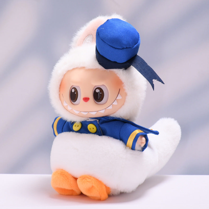 Handmade Labubu Outfit first and second generation seat seat canvas hanging clothes labubu baby clothes duck sailor clothes changing clothes (not including dolls)