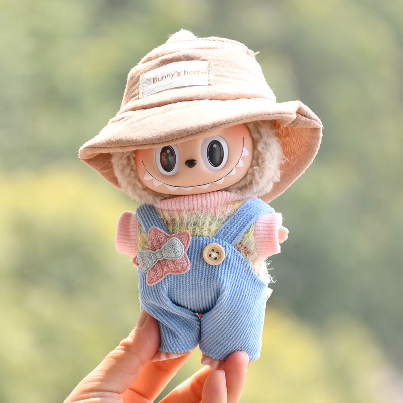 Handmade Labubu set can be paired with Labubu V1 Macaron and V2 seats star overalls sweaters hats 17cm keychains vinyl dolls, and baby clothes (excluding dolls)&nbsp;