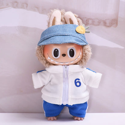 Handmade Labubu set can be paired with Labubu V1 Macaron and V2 seat sportswear set outerwear vinyl LABUBU baby clothes (excluding dolls)