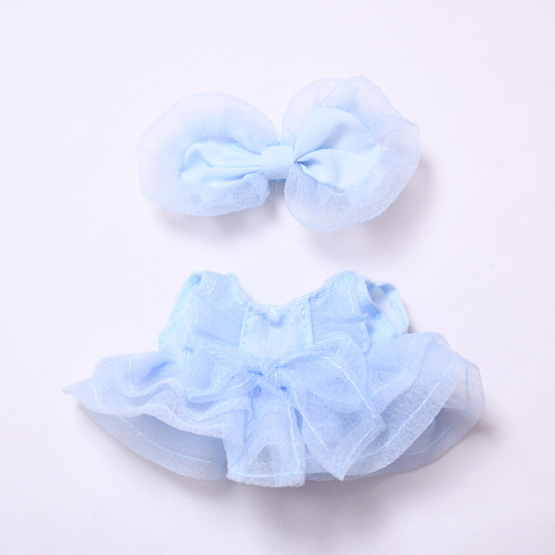 Handmade Labubu set can be paired with Labubu V1 Macaron and V2 seats with bow dresses and cute baby clothes made of canvas (excluding dolls)