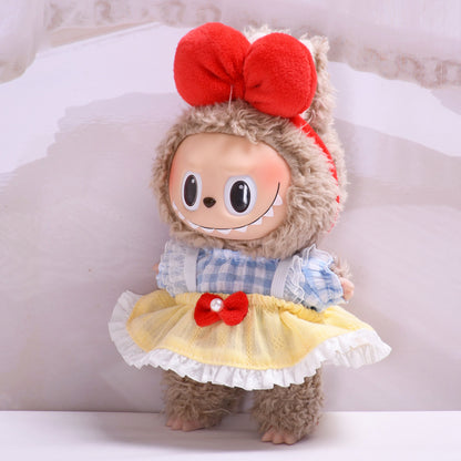 Handmade Labubu set can be paired with Labubu V1 Macaron and V2 seats Snow White dress set vinyl Labubu doll outfit (excluding dolls)