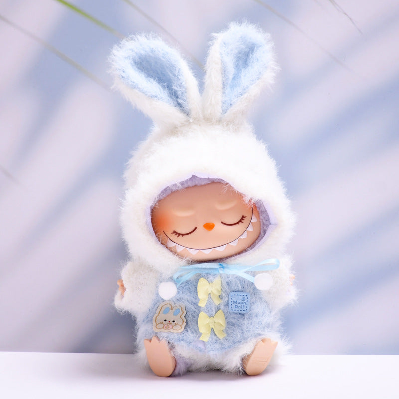 Handmade Labubu set can be paired with Labubu V1 Macaron and V2 seat rabbit ear fur set Labubu plush doll clothing replacement (excluding dolls)