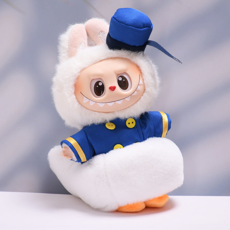 Handmade Labubu Outfit first and second generation seat seat canvas hanging clothes labubu baby clothes duck sailor clothes changing clothes (not including dolls)