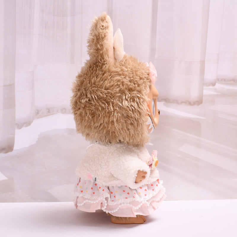 Handmade Labubu set can be paired with Labubu V1 Macaron and V2 seats 38cm plush plush plush toy clothes Spring Sakura set labubu replacement set baby clothes (excluding dolls)