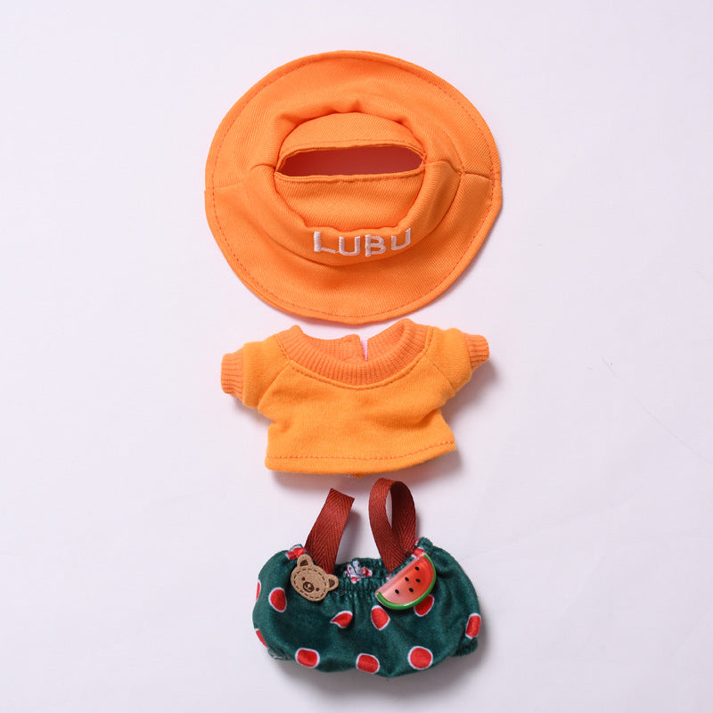 Handmade Labubu set can be paired with Labubu V1 Macaron and V2 seats yellow hats watermelon overalls ragdoll outfits (excluding dolls)