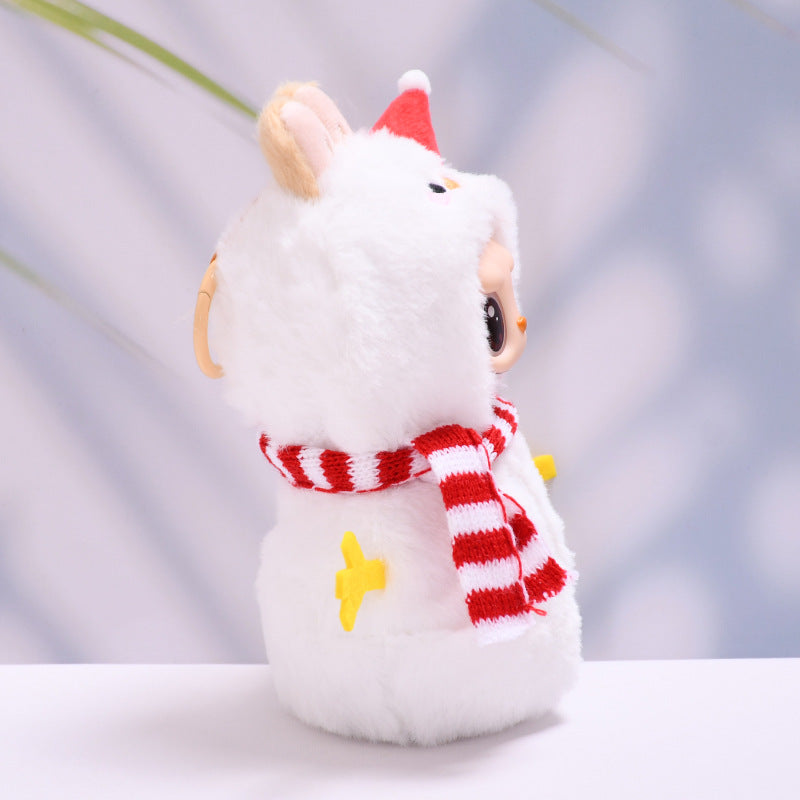 Handmade Labubu set can be paired with Labubu V1 Macaron and V2 seats The second-generation seat is made of canvas fabric and can be worn with Labubu vinyl pendants children's clothing snowman jumpsuit (excluding dolls)