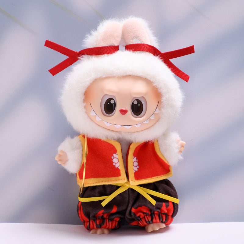 Handmade Labubu set can be paired with Labubu V1 Macaron and V2 seats Nezha vest Qiankun circle set Labubu doll clothing replacement (excluding dolls)