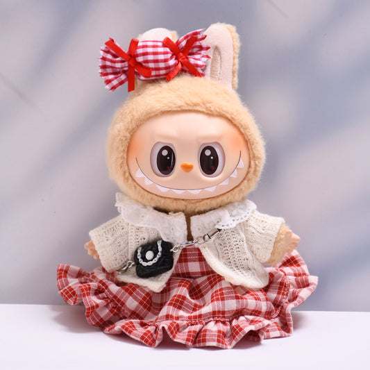 Handmade Labubu set can be paired with Labubu V1 Macaron and V2 seats candy dress set Labubu doll dressing set (excluding dolls)