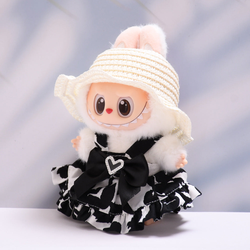 Handmade Labubu set can be paired with Labubu V1 Macaron and V2 seats heart dress set, Labubu doll dressing set (excluding dolls)