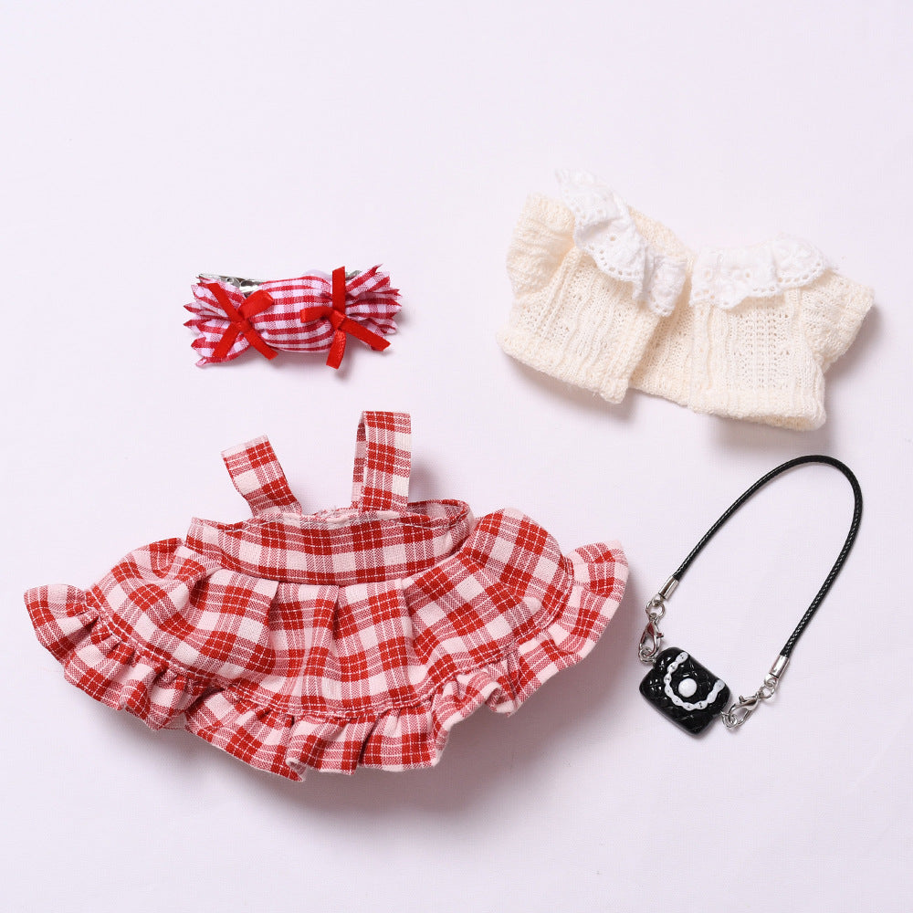 Handmade Labubu set can be paired with Labubu V1 Macaron and V2 seats candy dress set Labubu doll dressing set (excluding dolls)