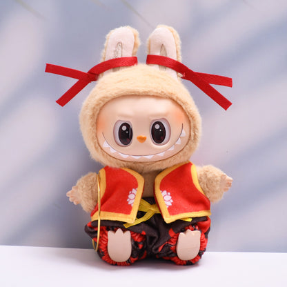 Handmade Labubu set can be paired with Labubu V1 Macaron and V2 seats Nezha vest Qiankun circle set Labubu doll clothing replacement (excluding dolls)