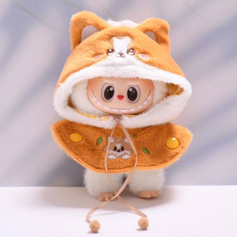 Handmade Labubu set can be paired with Labubu V1 Macaron and V2 seats with Shiba Inu cape and cloth for dressing children (excluding dolls)