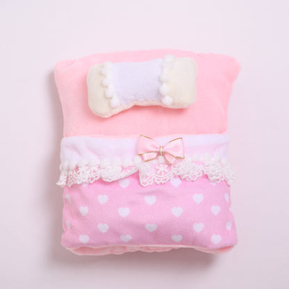 Handmade Labubu set can be paired with Labubu V1 Macaron and V2 seats small beds sleeping bags pillows blankets cloth dolls clothing accessories (excluding dolls)